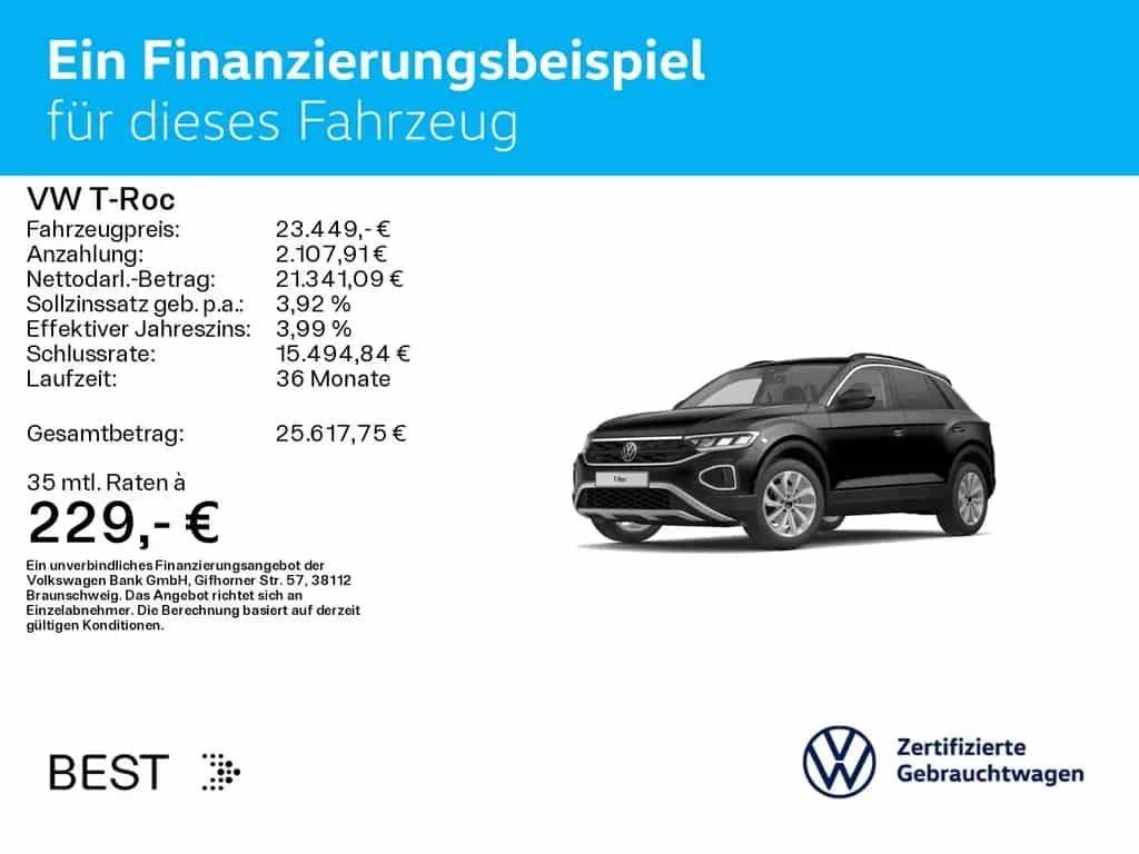 Volkswagen T-Roc 1.5 TSI DSG LIFE*LED*STHZG*AHK*KAMERA*PDC* 03/2023-photo-1