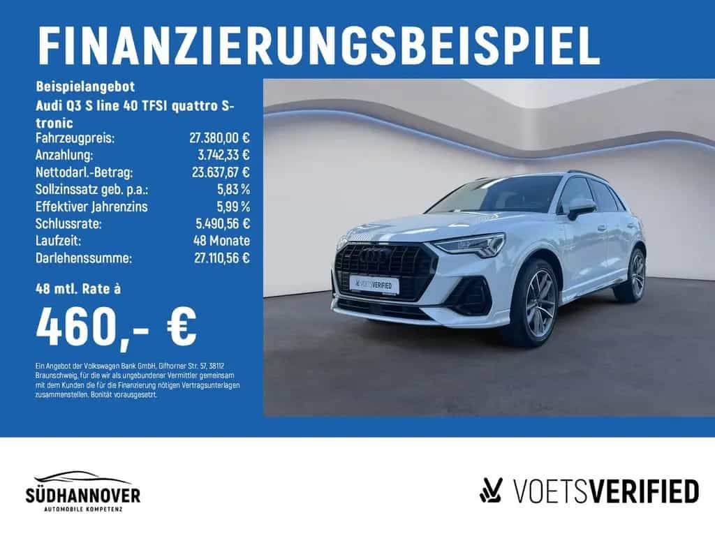 Audi Q3 S line 40 TFSI quattro S-tronic LED+NAVI+SHZ 06/2020-photo-1
