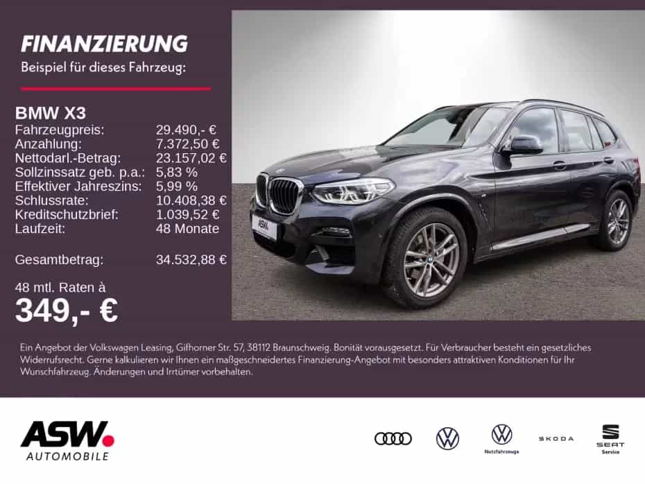 BMW X3 xDrive 20i M Sport AHK LED LEDER RFK 01/2021-photo-0