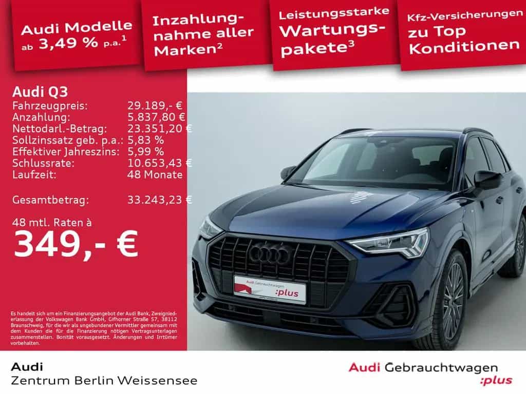 Audi Q3 35 TFSI S-TRO*S-LINE*LED*STHZG*RFK*NAVI*SONOS 11/2022-photo-1