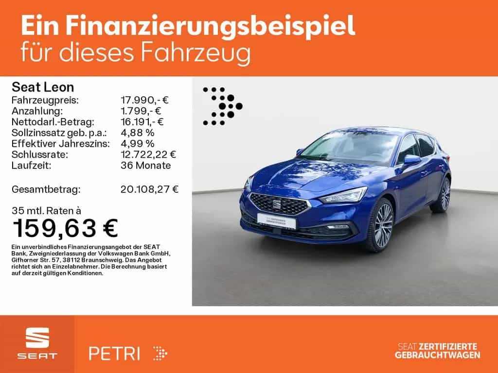 Seat Leon SEAT Leon XCELLENCE 1.5 TSI*STANDH*FULL LINK*NAV 05/2021-photo-1