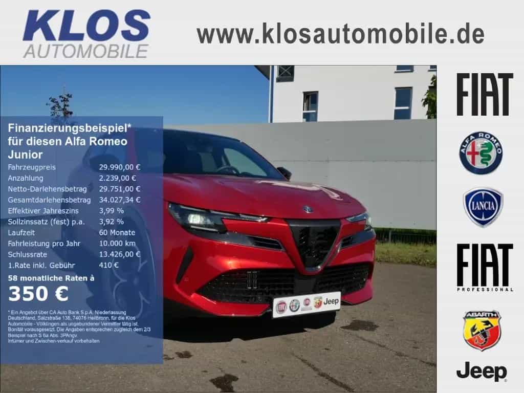 Alfa Romeo Junior IBRIDA SPECIALE 1.2 VGT 145PS DCT6 SCHIEB 12/2025-photo-0