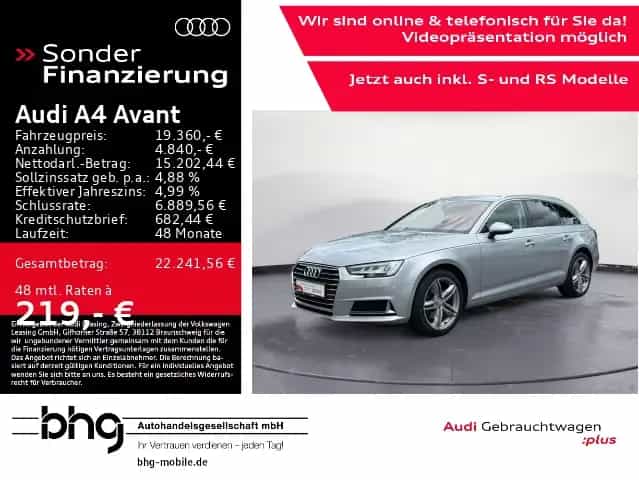 Audi A4 Avant 1.4 TFSI sport Matrix/AHK/Navi/Kamera/A 07/2018-photo-0