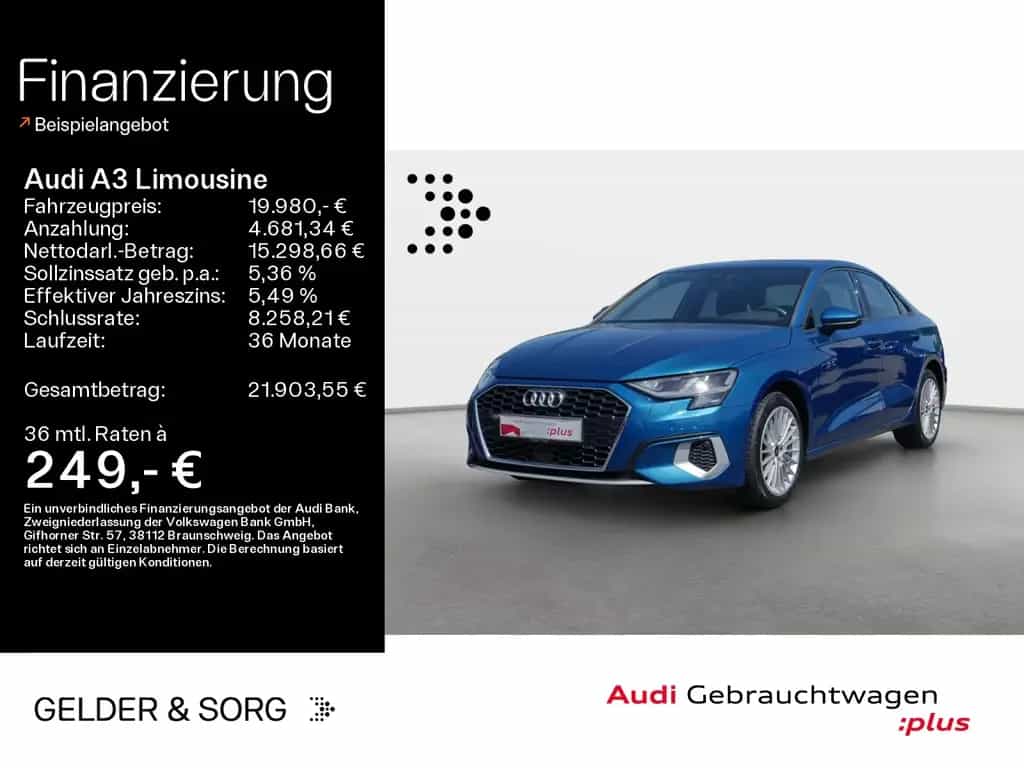 Audi A3 Limousine 35 TDI advanced LED*Navi*B&O*Virt. 09/2021-photo-0