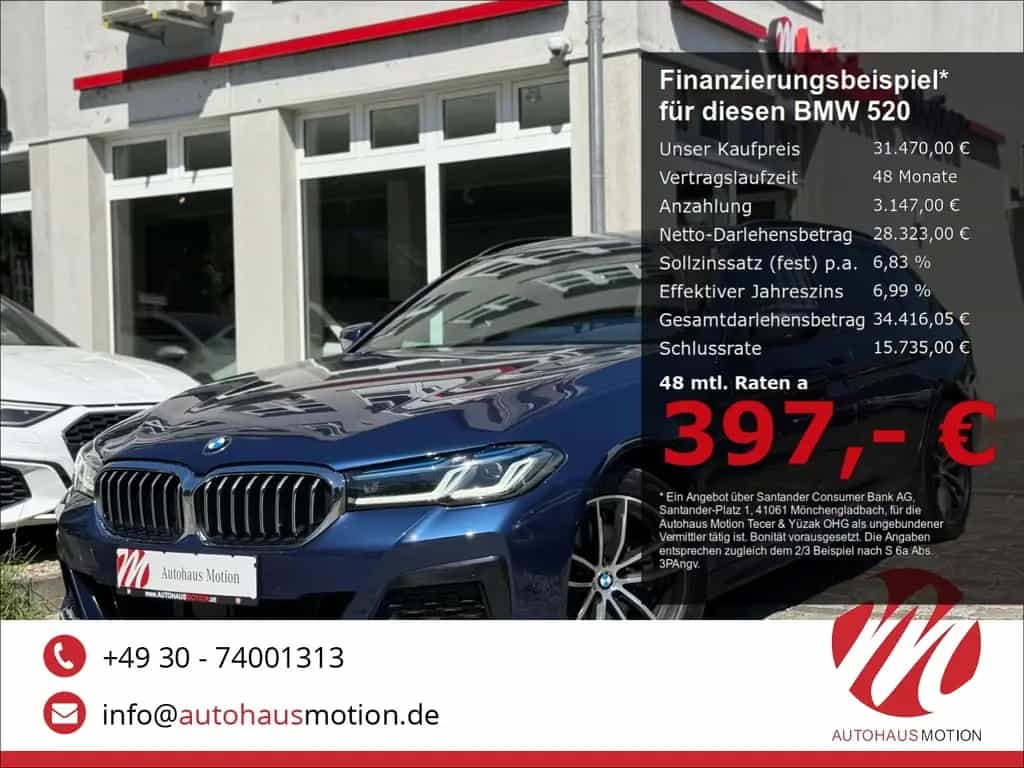 BMW 520 d M Sport Touring Laser Navi Kamera HUD Park 11/2021-photo-0