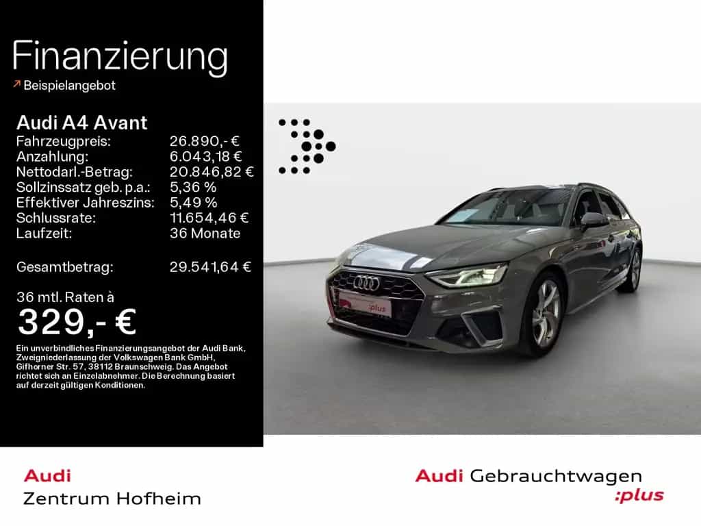 Audi A4 Avant 40 TFSI 2x S line S tro*LED*Navi+*Sport 09/2020-photo-0
