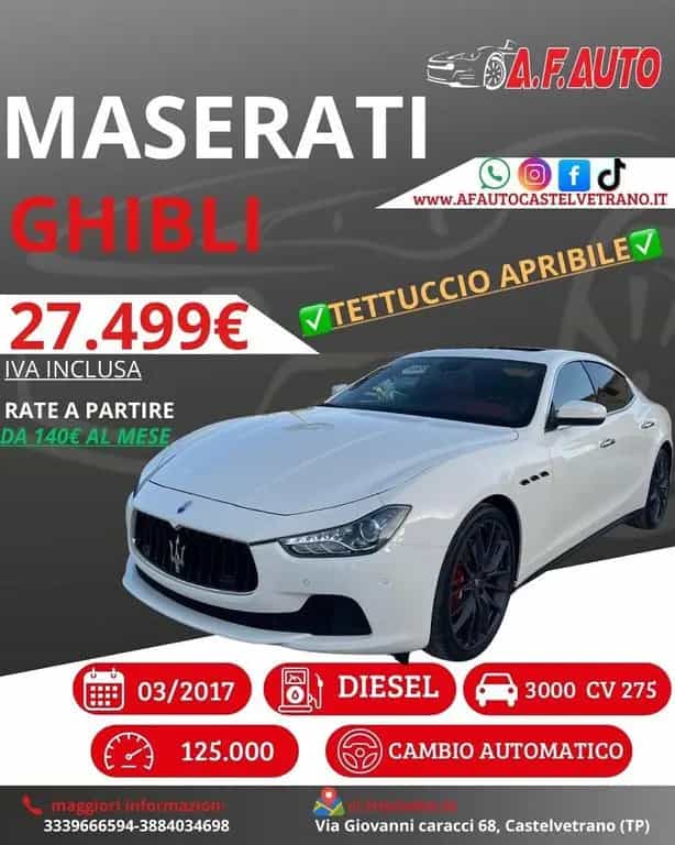 Maserati Ghibli V6 Diesel 275 CV 03/2017-photo-0
