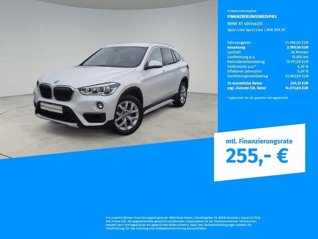 BMW X1 sDrive20i Sport Line Sport Line | AHK RFK BT 09/2018-photo-1