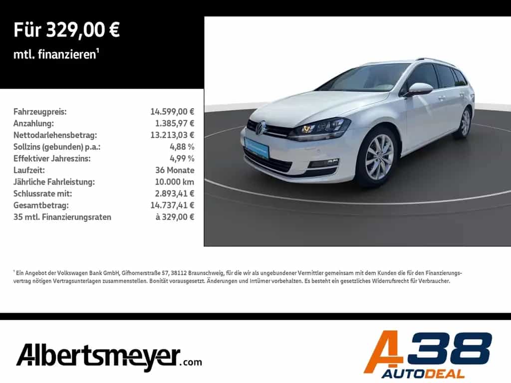 Volkswagen Golf VII Variant 1.4 TSI Highline +XENON+R-LINE 10/2014-photo-0