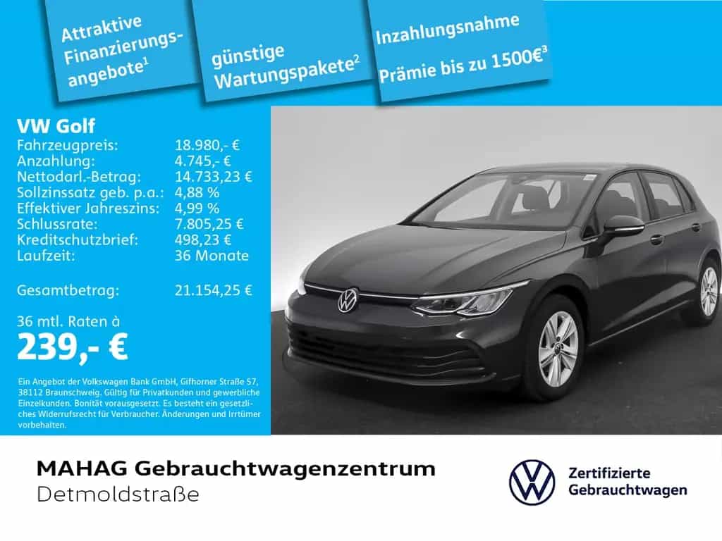 Volkswagen Golf VIII Life 1.5 TSI LED Navi ParkPilot App 6- 03/2023-photo-0