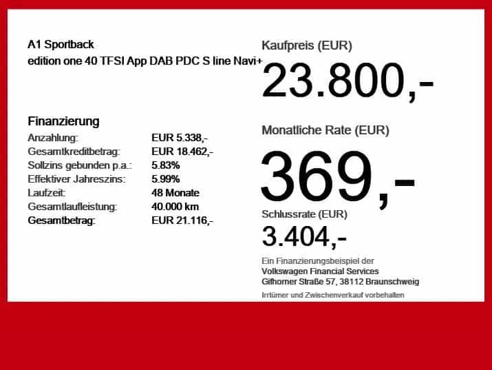 Audi A1 Sportback edition one 40 TFSI App DAB PDC S l 07/2019-photo-5