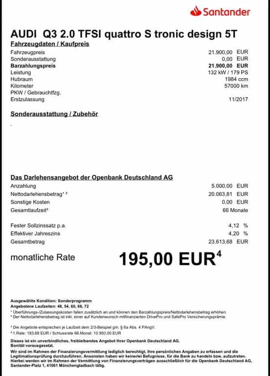Audi Q3 sport quattro 2.0 TFSI Stronic S-Line 11/2017-photo-1