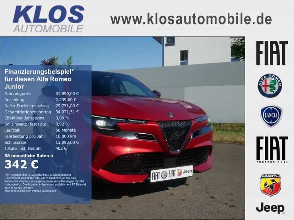 Alfa Romeo Junior IBRIDA TI 1.2 VGT 145PS DCT6 SCHIEBEDACH 06/2026-photo-0