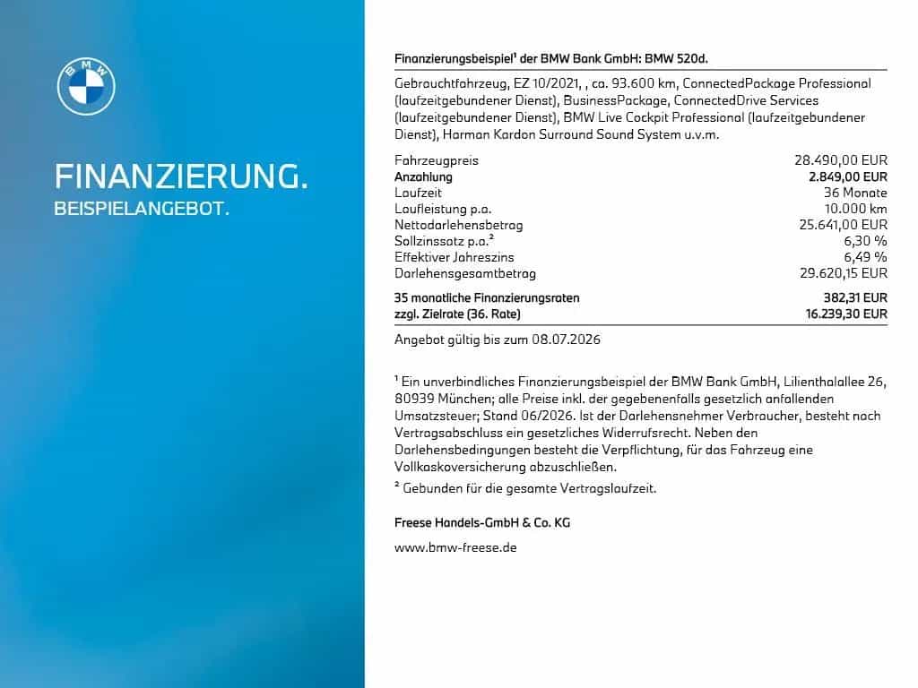 BMW 520 d RFK HIFI LORDOSE SPORTSITZE LED SHZ DAB ABS 10/2021-photo-19