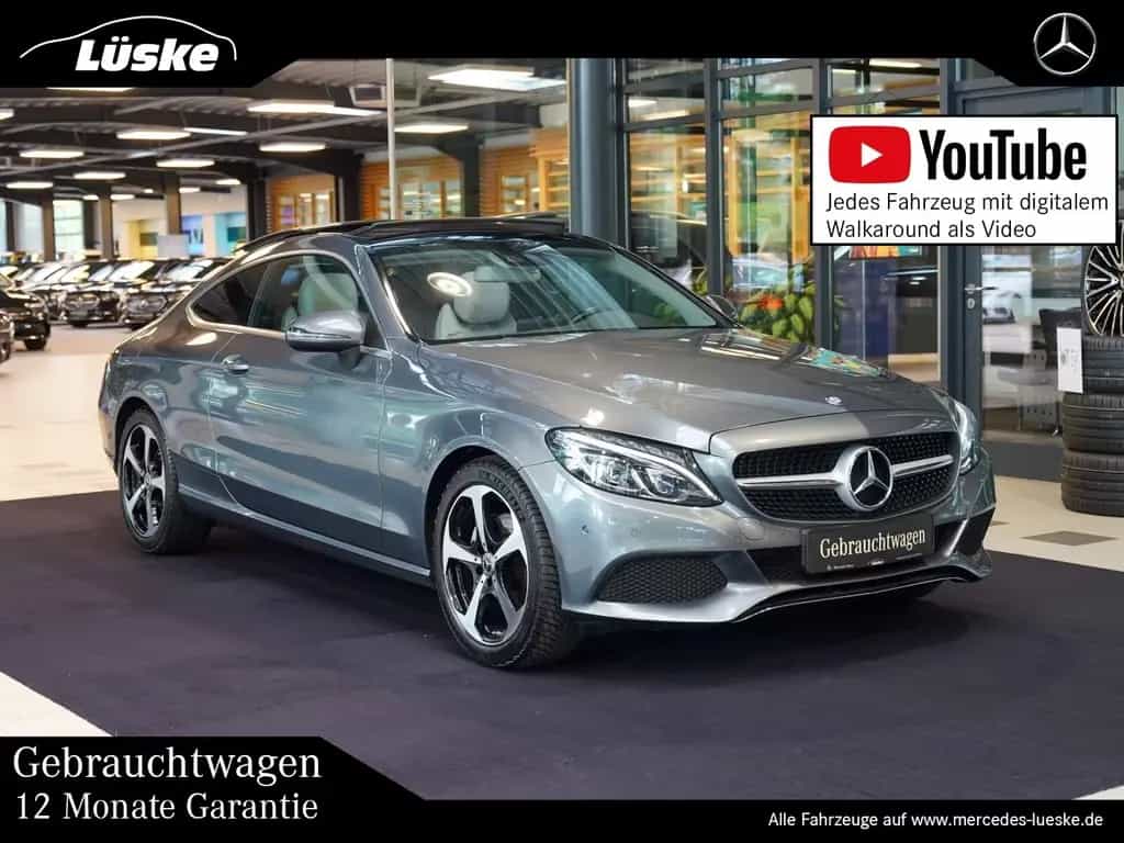 Mercedes-Benz C 200 Coupé kristallgrau Panorama Memory AHK ILS 03/2017-photo-0