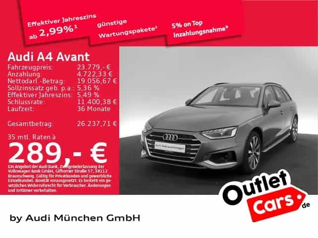Audi A4 Avant 40 TDI S tronic advanced Navi+/LED 02/2021-photo-0