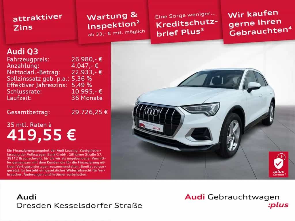 Audi Q3 SUV advanced 35 TFSI S tronic AHZV LED Sitzhz 06/2021-photo-1