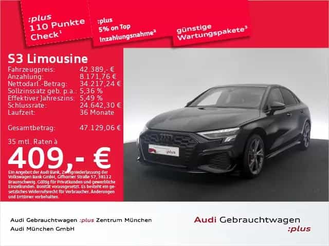 Audi S3 Limousine TFSI S tronic Pano/Navi+/Kamera 05/2023-photo-0
