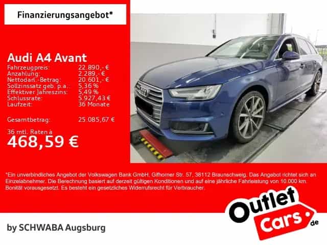 Audi A4 Avant Sport 2.0 TFSI 2x S line*HdUp*LED*19" 07/2018-photo-1