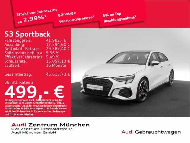 Audi S3 Sportback TFSI S tronic Pano/B&O/Matrix/Kamer 04/2024-photo-0