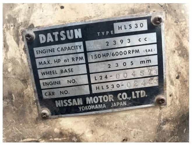 Datsun 240Z 1970 SERIES 1 VERY EARLY CAR MATCHING 01/1970-photo-11