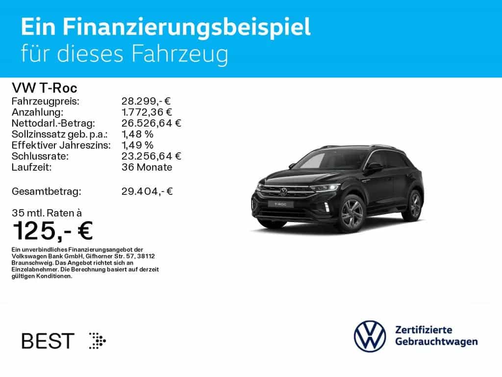 Volkswagen T-Roc 1.5 TSI DSG R-LINE*LED*AHK*KAMERA*PDC*SHZ* 10/2025-photo-1