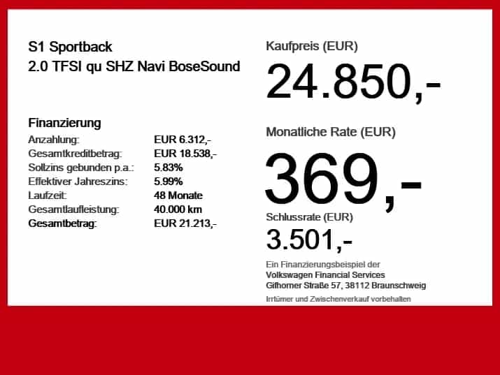 Audi S1 Sportback 2.0 TFSI qu SHZ Navi BoseSound 07/2018-photo-5