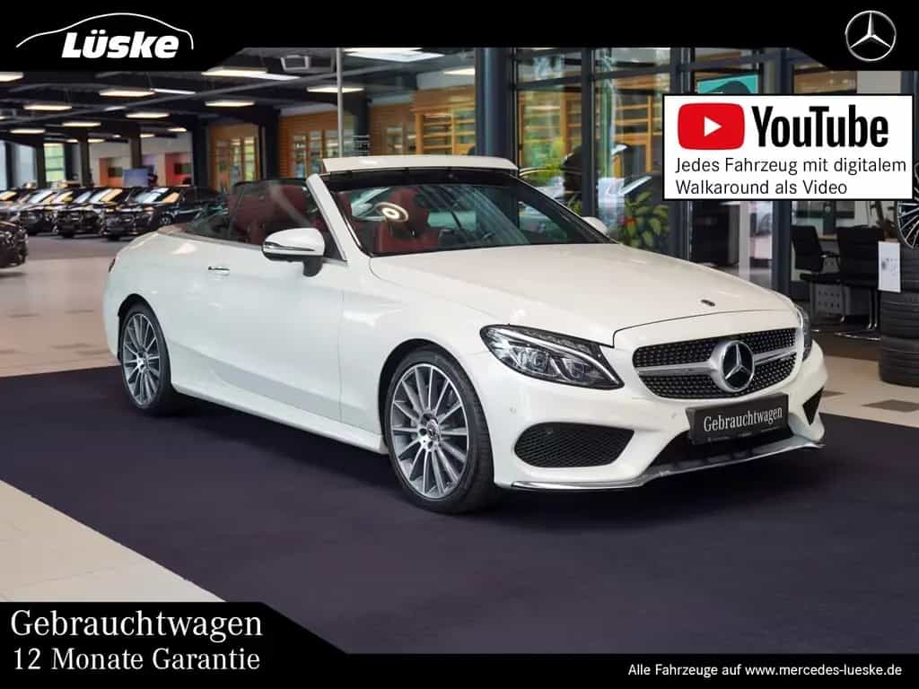 Mercedes-Benz C 300 Cabrio AMG Line cranberry Carbon Burmester 04/2017-photo-0