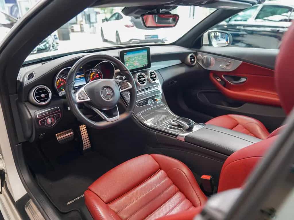 Mercedes-Benz C 300 Cabrio AMG Line cranberry Carbon Burmester 04/2017-photo-15