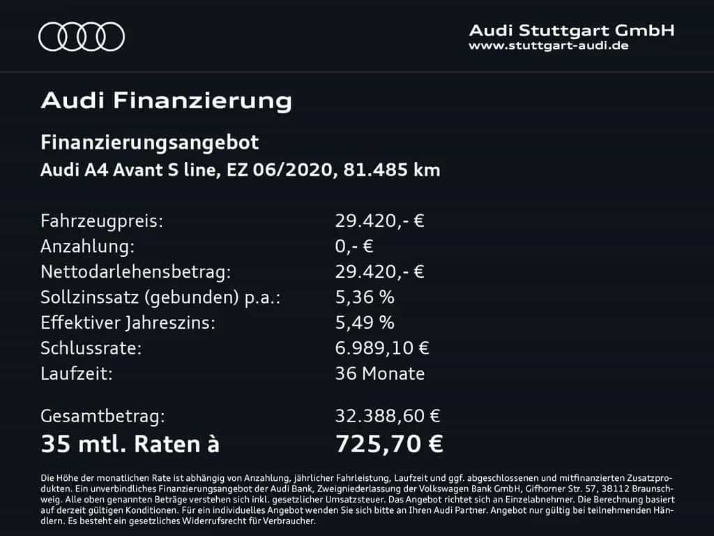 Audi A4 Avant S line 45 TFSI quattro S tronic 06/2020-photo-1