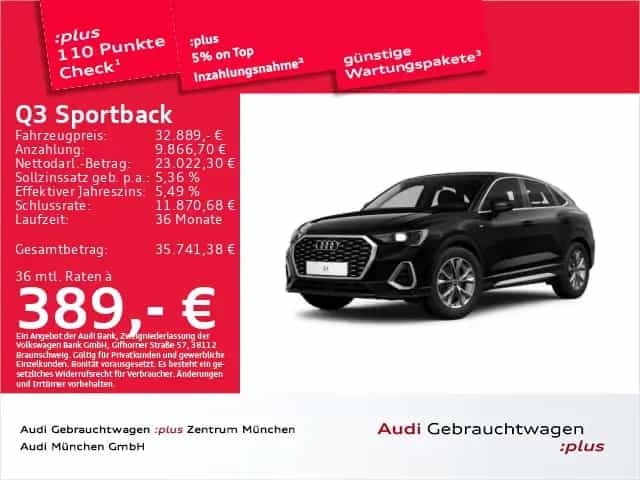 Audi Q3 Sportback 35 TDI S tronic S line Navi+/Virtua 03/2023-photo-0