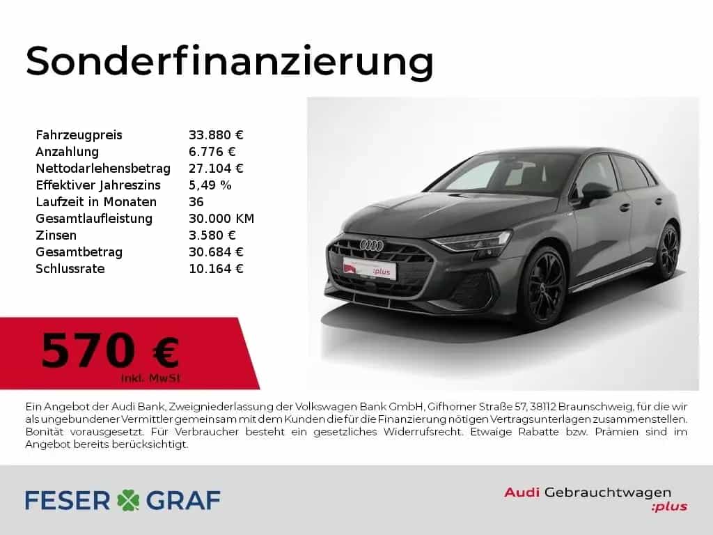 Audi A3 Sportback 35 TFSI S line Kamera/Navi/LED/virt 05/2025-photo-0