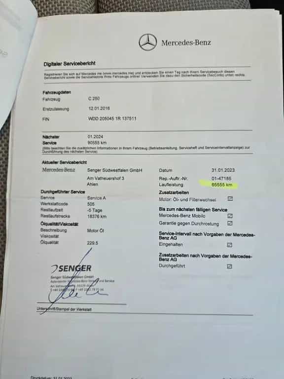 Mercedes-Benz C 250 Limo Avantage LED Leder 8 x Alu 1.Hand 01/2016-photo-45