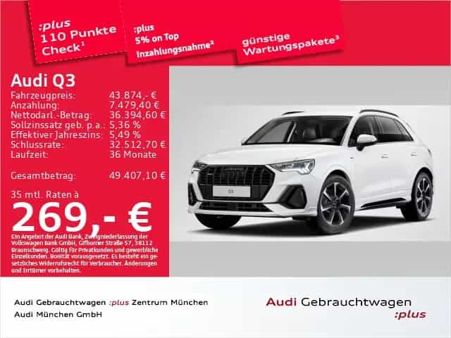 Audi Q3 40 TFSI qu. S tronic S line StdHzg/AHK/Navi+/ 03/2025-photo-0