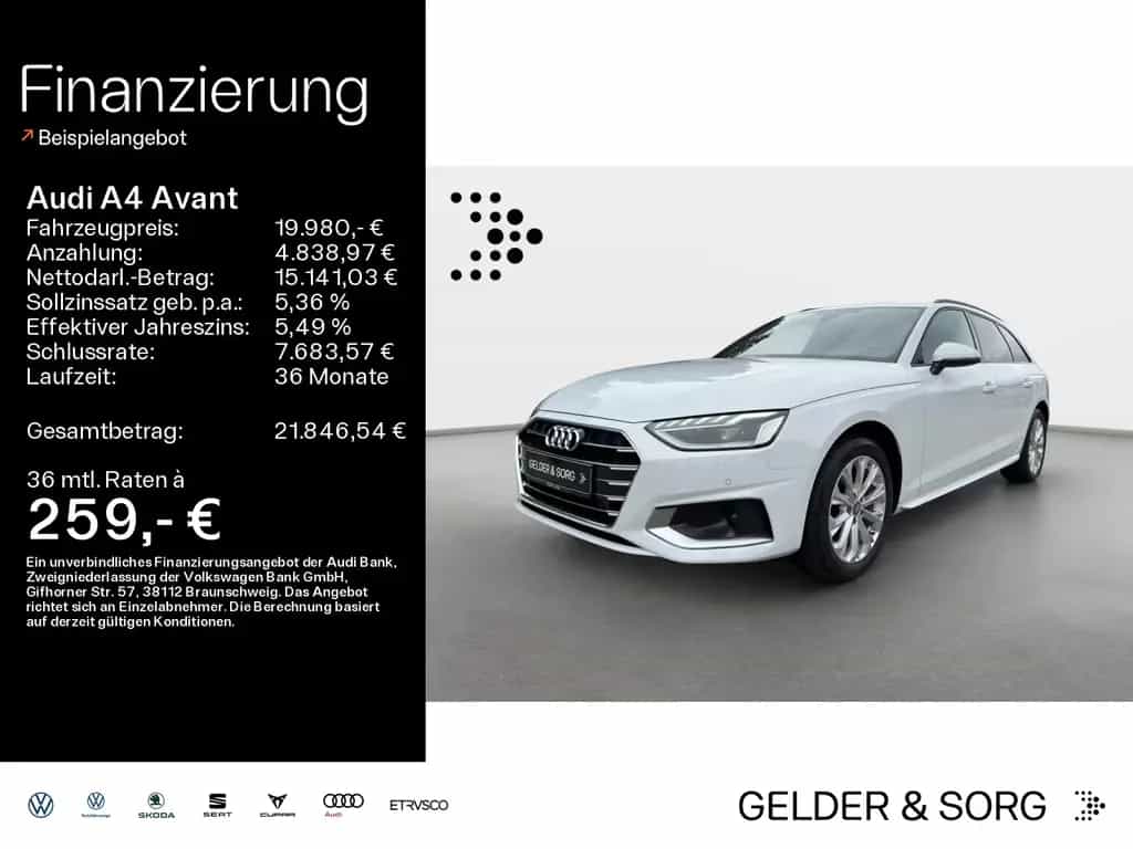 Audi A4 Avant 35 TDI LED*AHK*Virtual*ACC*Navi 12/2020-photo-0