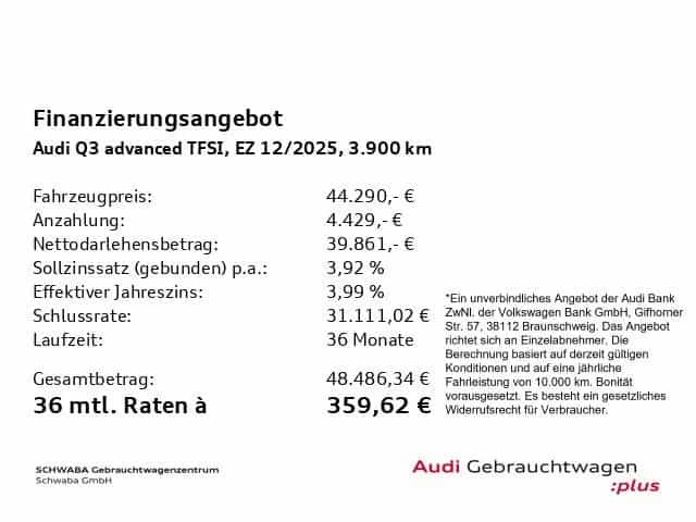 Audi Q3 advanced 40 TFSI quattro S tronic 12/2025-photo-3