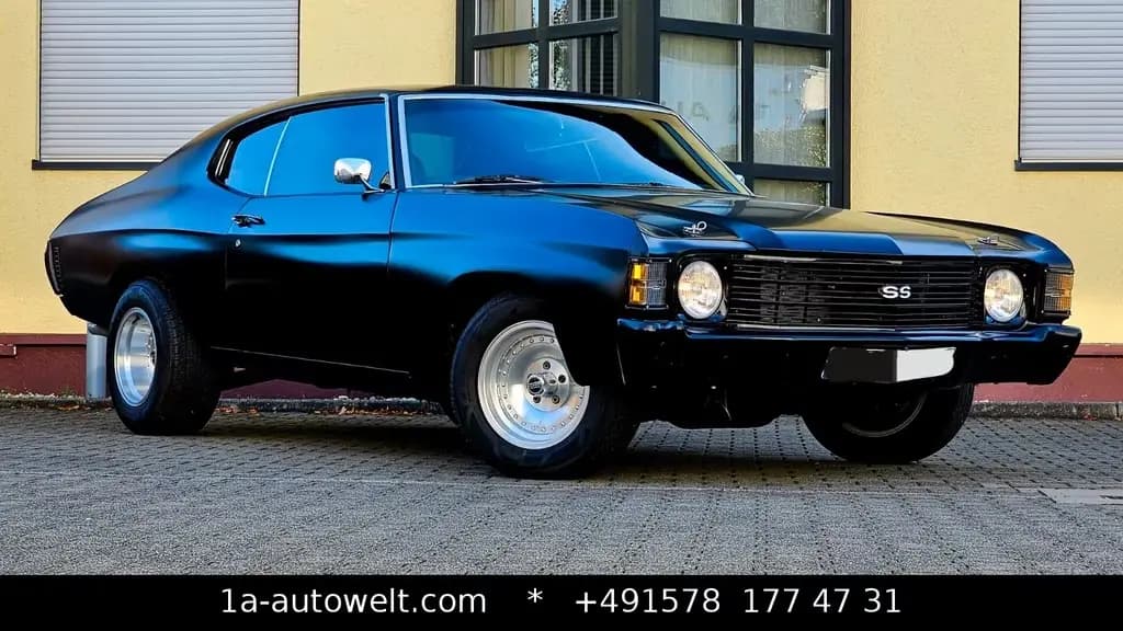 Main__Slider__Photo:Chevrolet Chevelle SS Restauriert Schwarz Matt Metall 07/1972-0