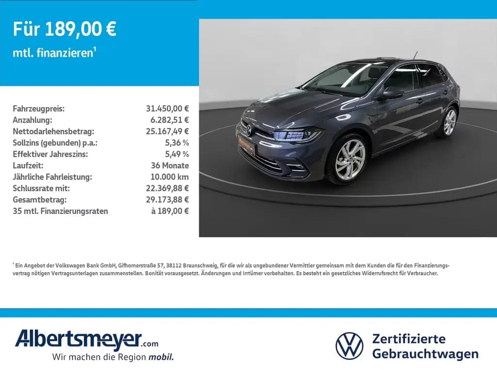 Main__Slider__Photo:Volkswagen Polo 1.0 TSI Style +DSG+SITZHEIZUNG+PANORAMA+LM+ 03/2026-0