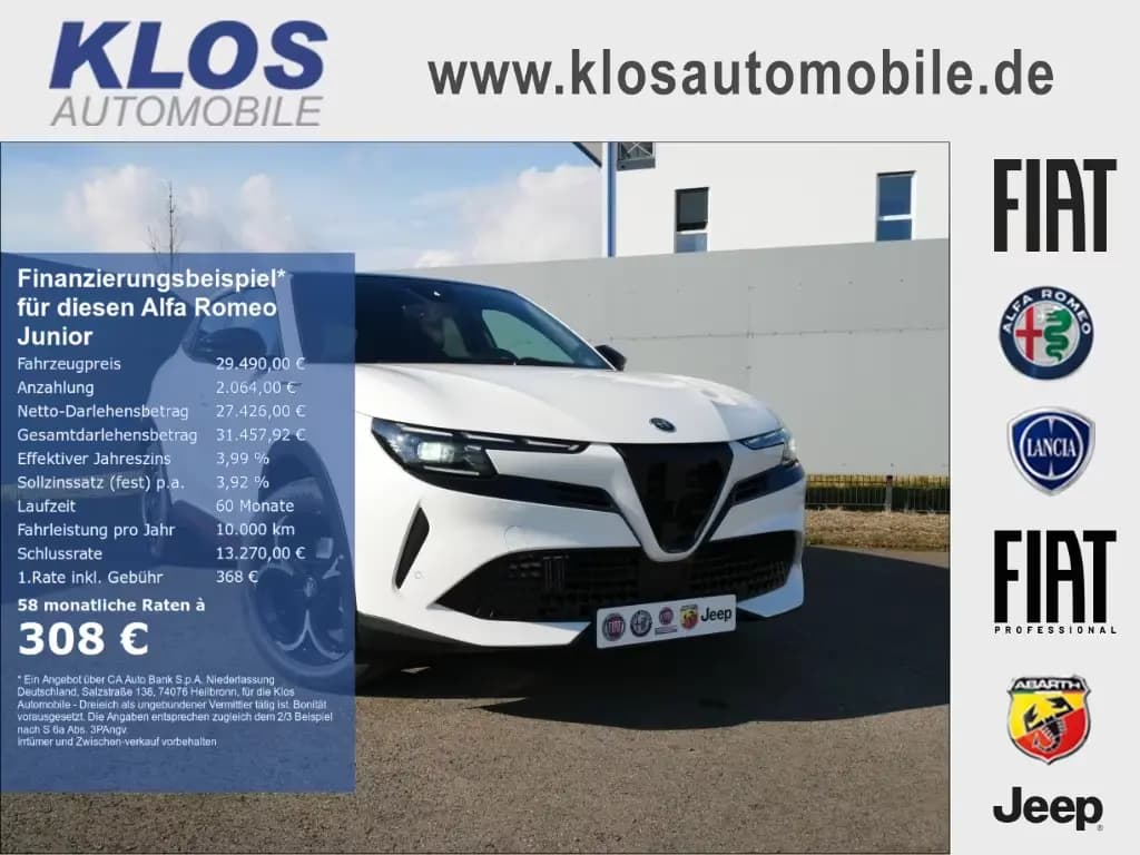 Main__Slider__Photo:Alfa Romeo Junior IBRIDA SPECIALE 1.2 VGT 145PS DCT6 SCHIEB 07/2025-0