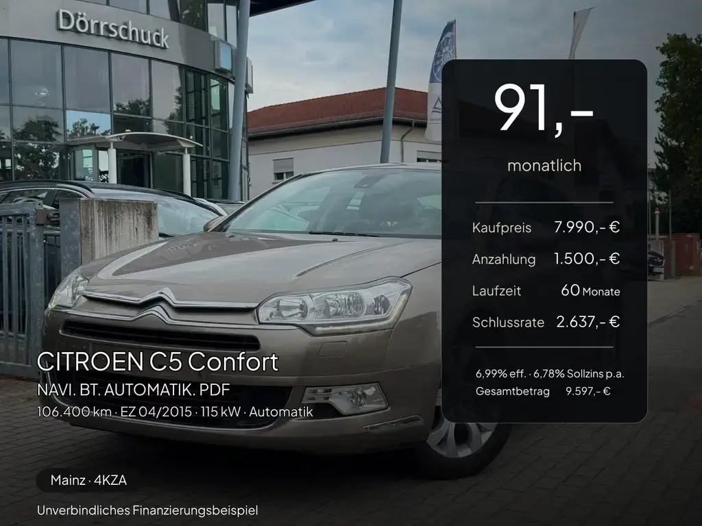 Main__Slider__Photo:Citroën C5 Confort NAVI. BT. AUTOMATIK. PDF 04/2015-1