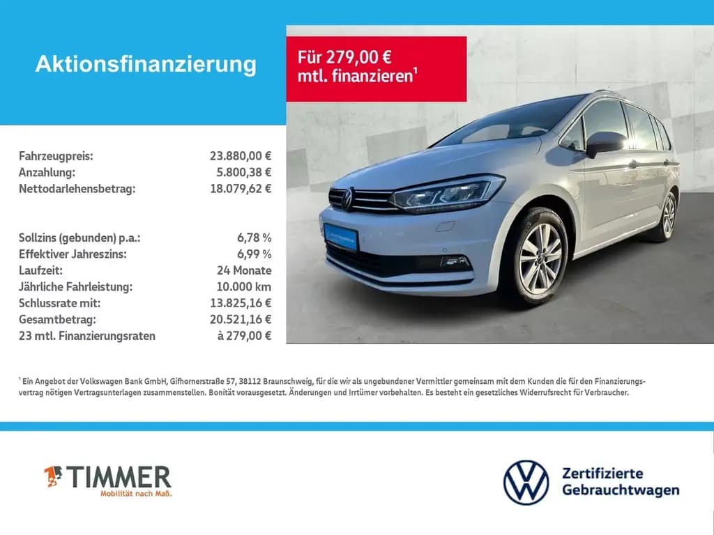 Main__Slider__Photo:Volkswagen Touran 1.5 TSI DSG COMFORT *LED *ACC *RKAM *NAVI 03/2022-0