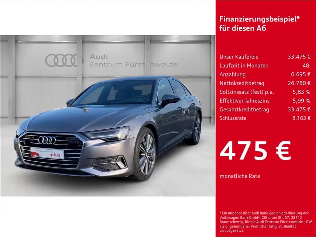 Main__Slider__Photo:Audi A6 55 TFSI quattro S tronic sport Luftfederung A 07/2018-0