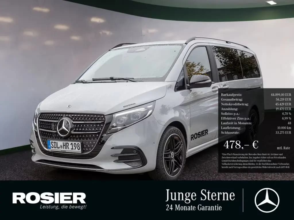 Main__Slider__Photo:Mercedes-Benz V 300 STYLE Lang Distr. Navi Kamera Spurh.-Ass. 09/2025-0