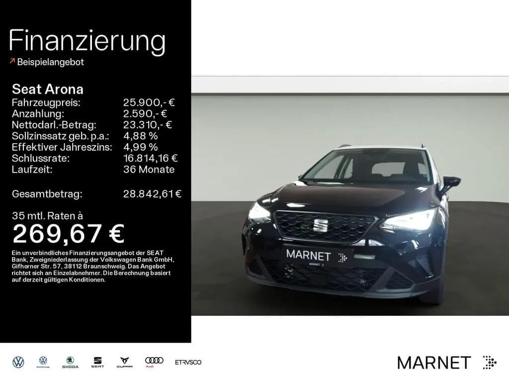 Main__Slider__Photo:Seat Arona Style 1.0 TSI *Alu*DSG*LED*Winterpaket* 06/2025-0