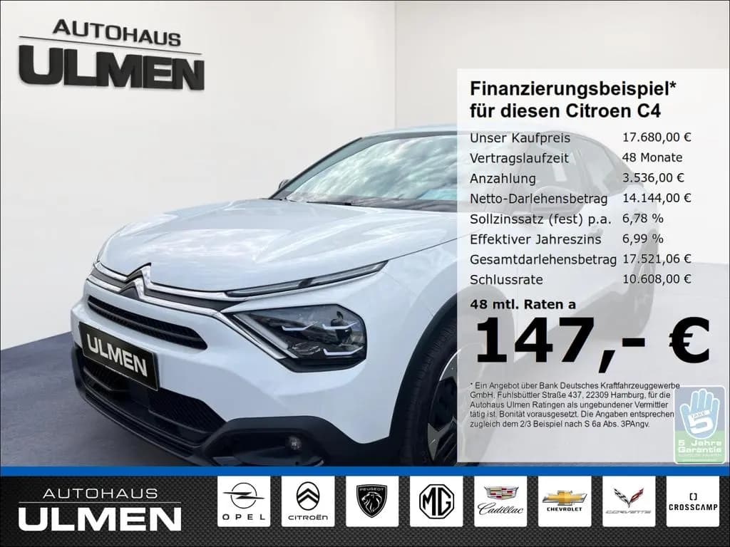 Main__Slider__Photo:Citroën C4 Feel 130 Automatik Klimaauto.+SHZ PDC Tempoma 07/2023-0