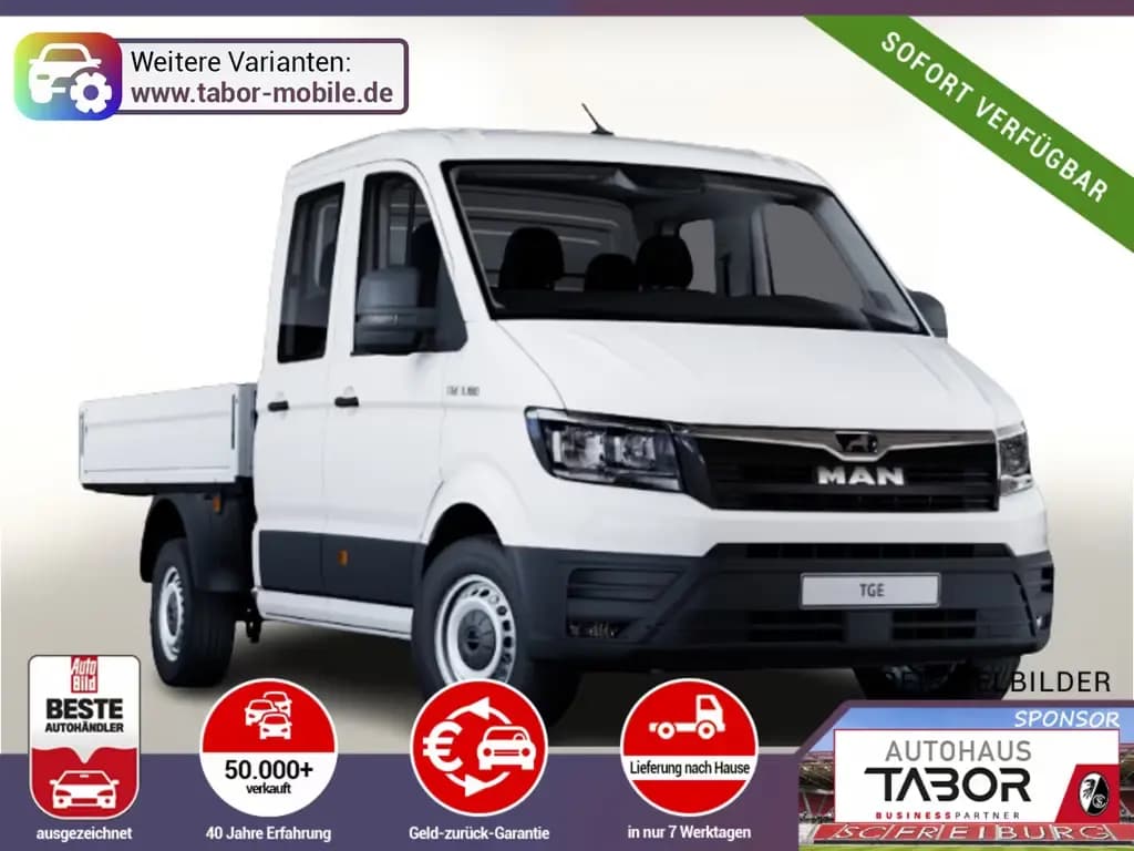 Main__Slider__Photo:MAN TGE Pritsche DoKa 2.0 TDI 177 DSG 4M UVP-37%* 01/2026-0