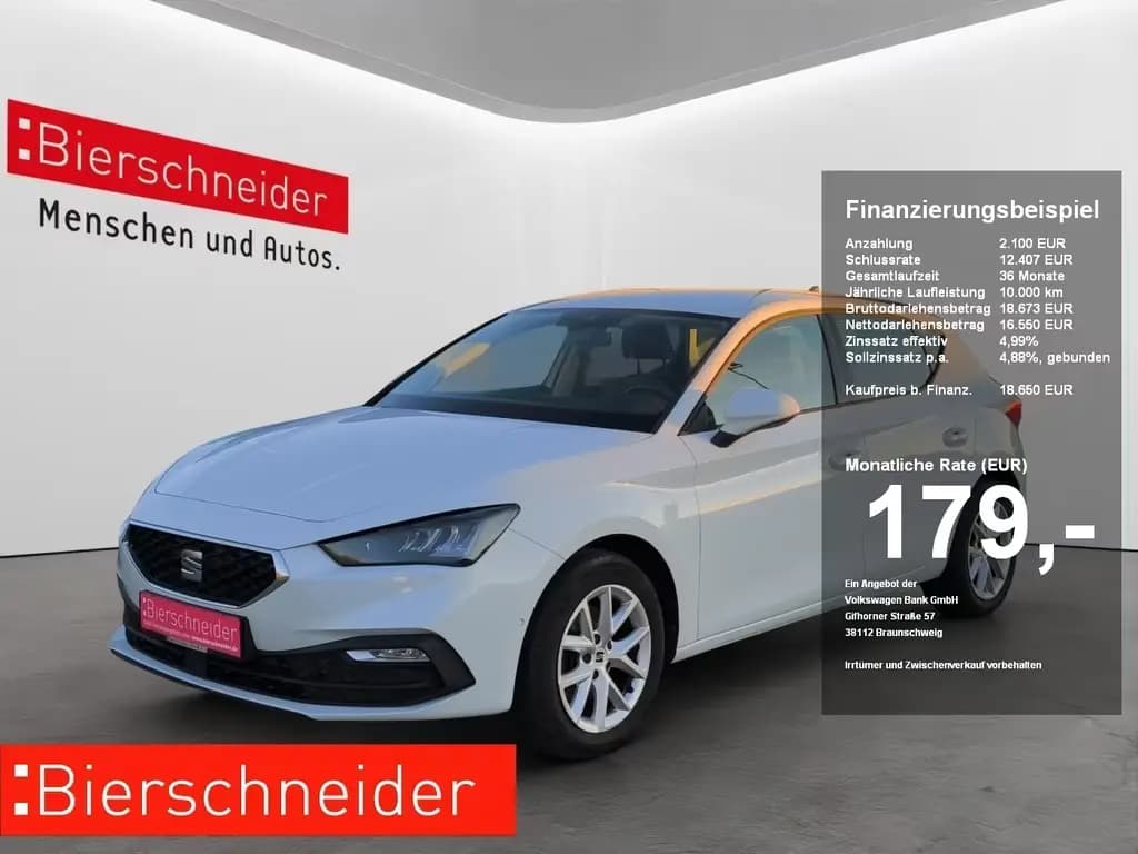Main__Slider__Photo:Seat Leon 1.0 eTSI DSG Style LED+PARKLENK+PDC+SHZ+TEM 10/2022-0