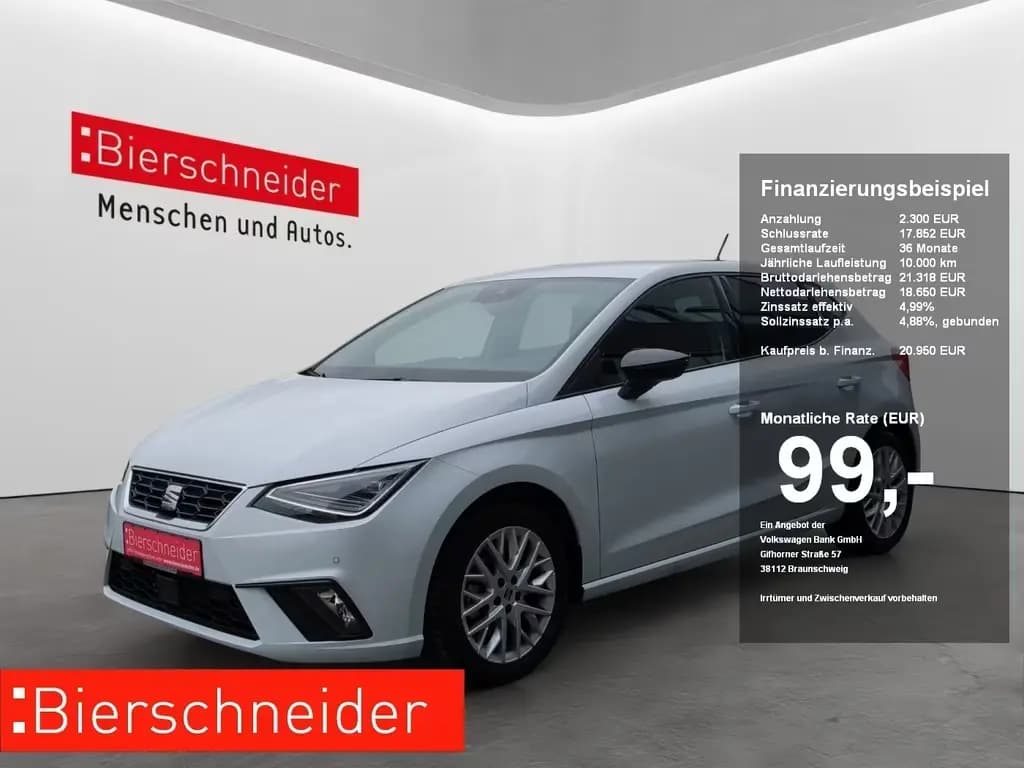 Main__Slider__Photo:Seat Ibiza 1.0 TSI DSG FR LED NAVI ACC PDC KAMERA SHZ 01/2025-0