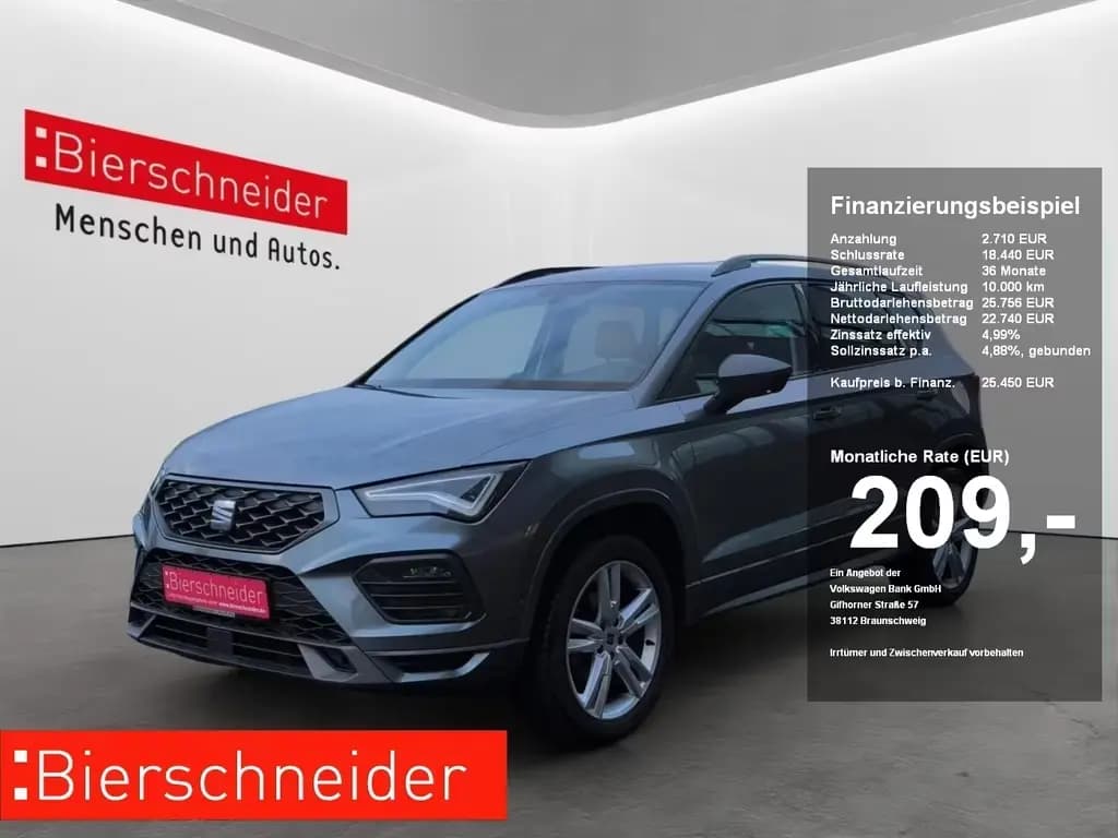 Main__Slider__Photo:Seat Ateca 1.5 TSI FR LED+18+KAMERA+Sitzheizung+PARKL 03/2024-0