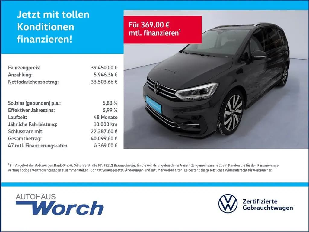 Main__Slider__Photo:Volkswagen Touran R Line 1.5 TSI DSG 7Sitzer+AHK+PANO+MATRI 06/2025-0
